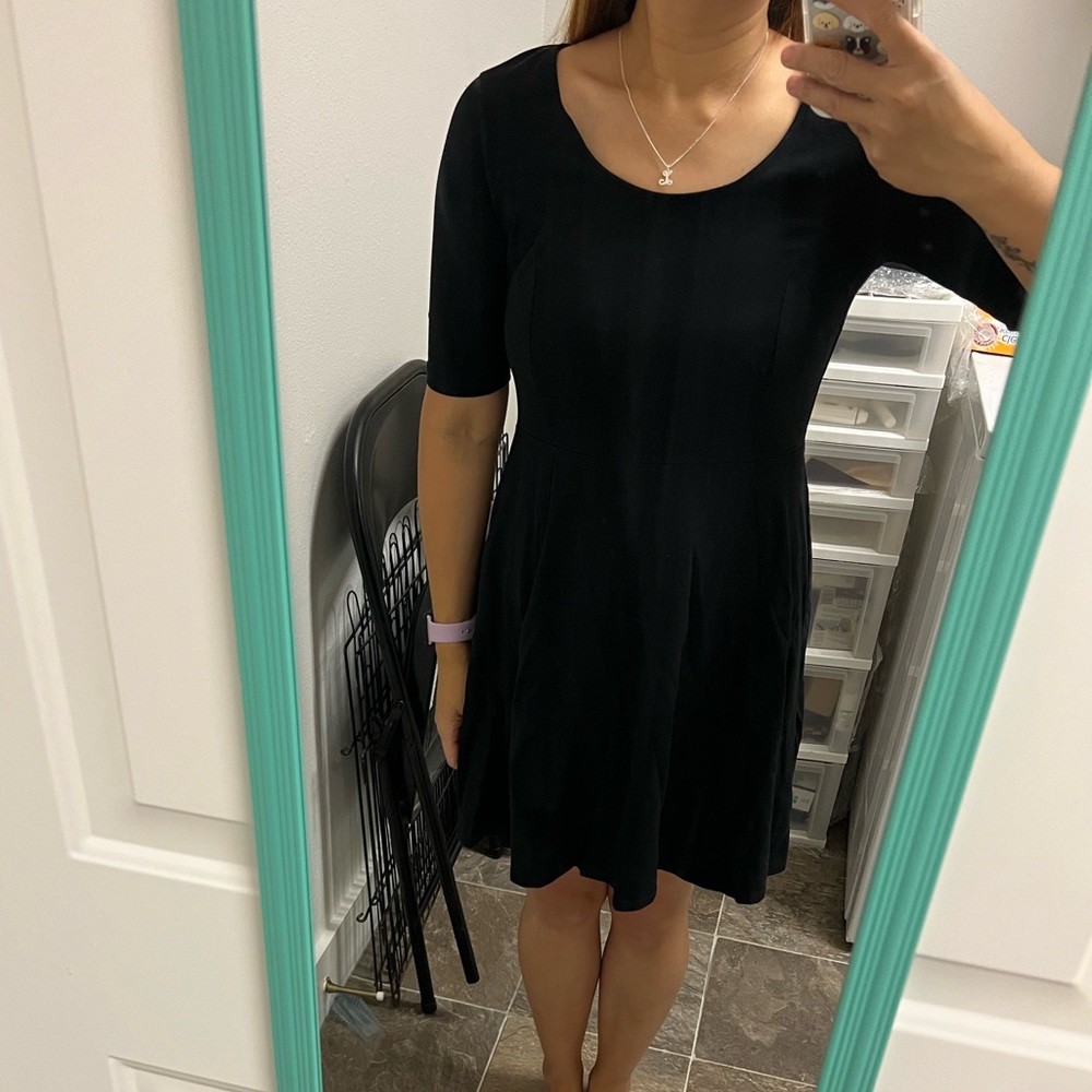 H&M black half sleeve dress